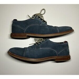 Ben Sherman Brent Men’s Size 10.5 Blue Suede Lace-Up Oxford Casual Dress Shoes